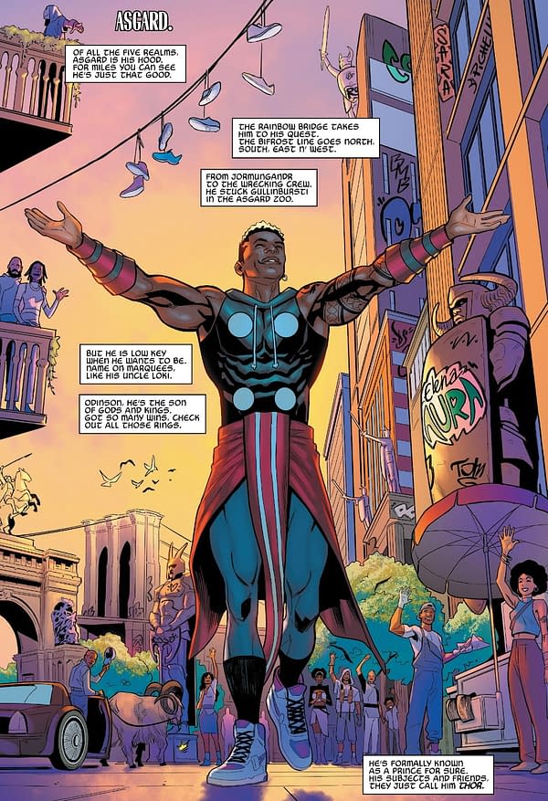 Miles Morales As A Brooklyn Thor Causing Ructions On Social Media