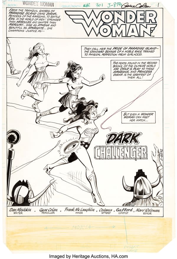 Gene Colan Wonder Woman Original Art Going For A Song
