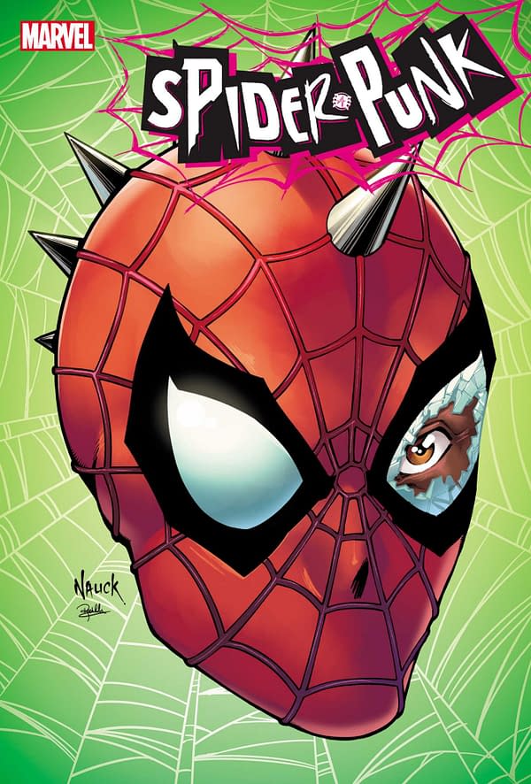 Cover image for SPIDER-PUNK 1 NAUCK HEADSHOT VARIANT