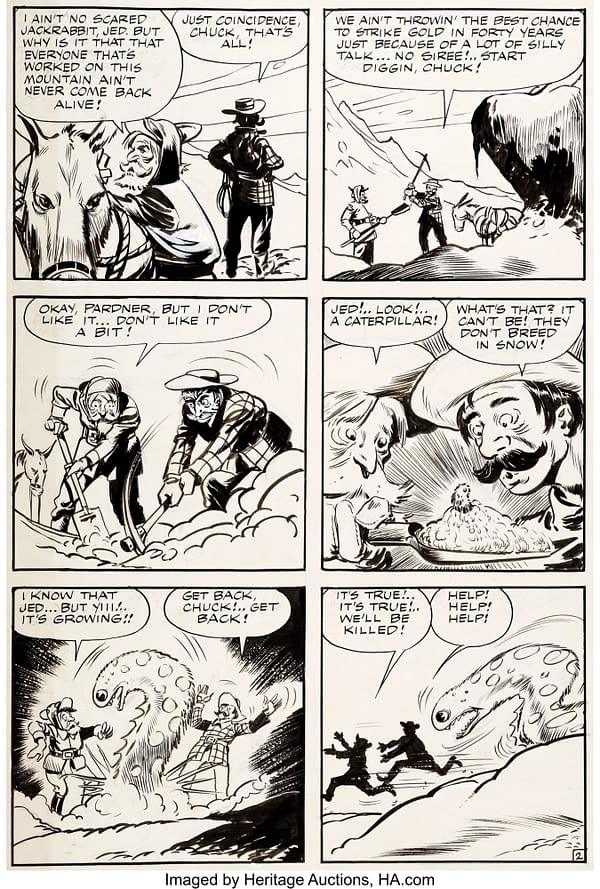 Full 10-Page Unpublished Frank Frazetta Comic From 1944 At Auction