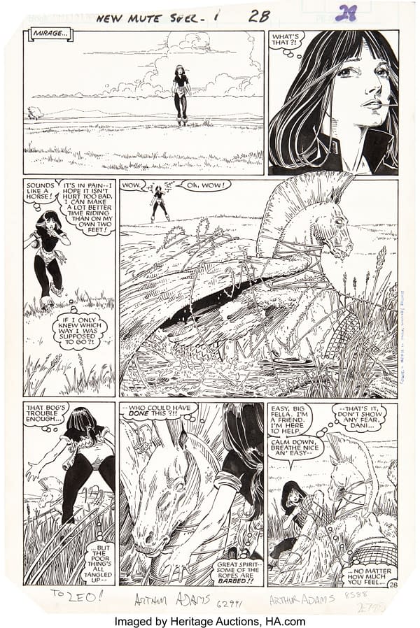 Art Adams Longshot, X-Men & New Mutants Première œuvre originale mise aux enchères