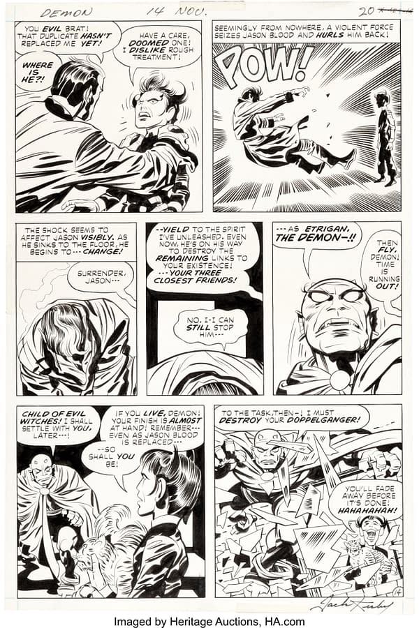 Jack Kirby Original Artwork, Up for Auction at Heritage
