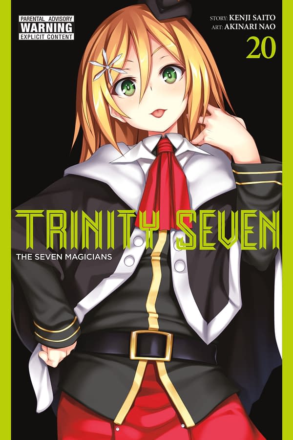 The official cover for Trinity Seven, Vol. 20 published by Yen Press.