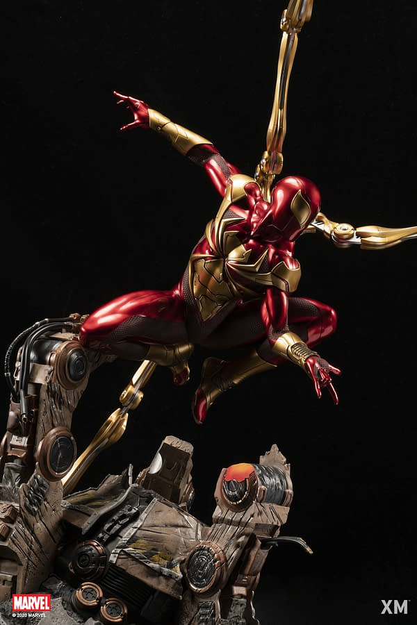 Spider-Man Iron Spider Costume Gets New Statue from XM Studios