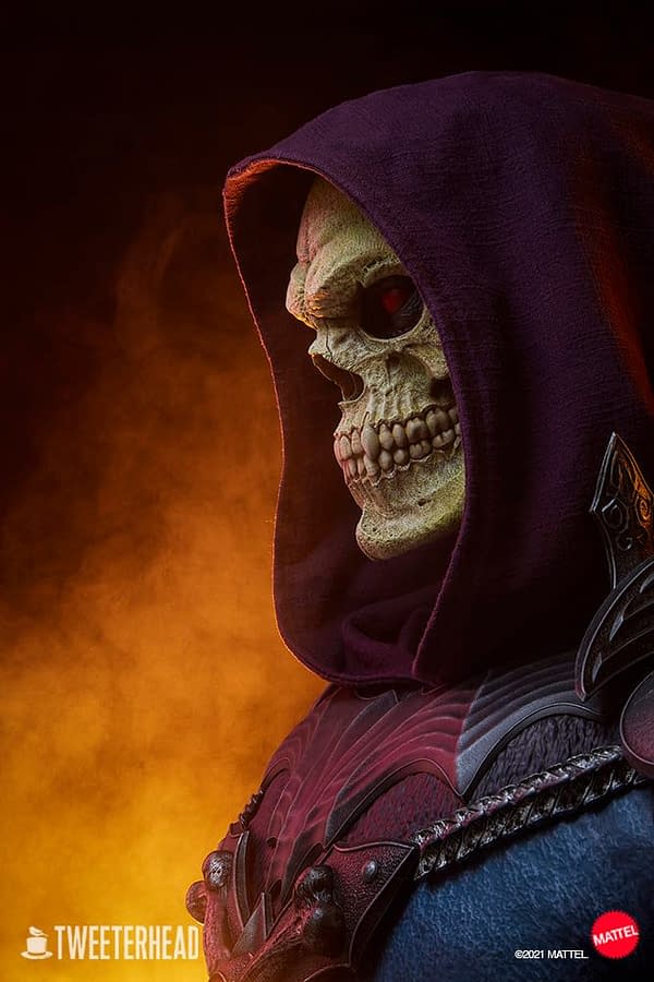 Skeletor Rises as Tweeterhead Reveals Life-Size MOTU Bust