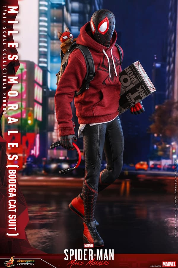 Miles Morales Spider-Man Swings To Hot Toys With His Bodega Cat Suit