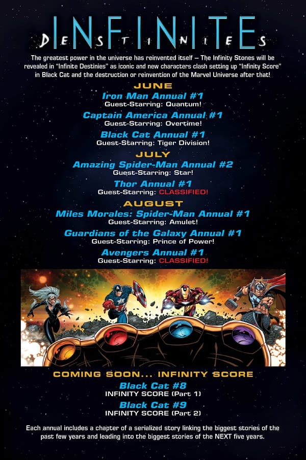 Infinite Destinies Annuals Lead Into Infinity Score in August