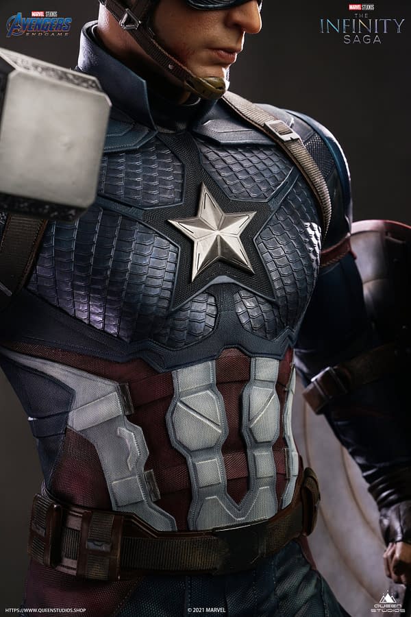 Captain America is Worth with Queen Studios Avengers: Endgame Statue