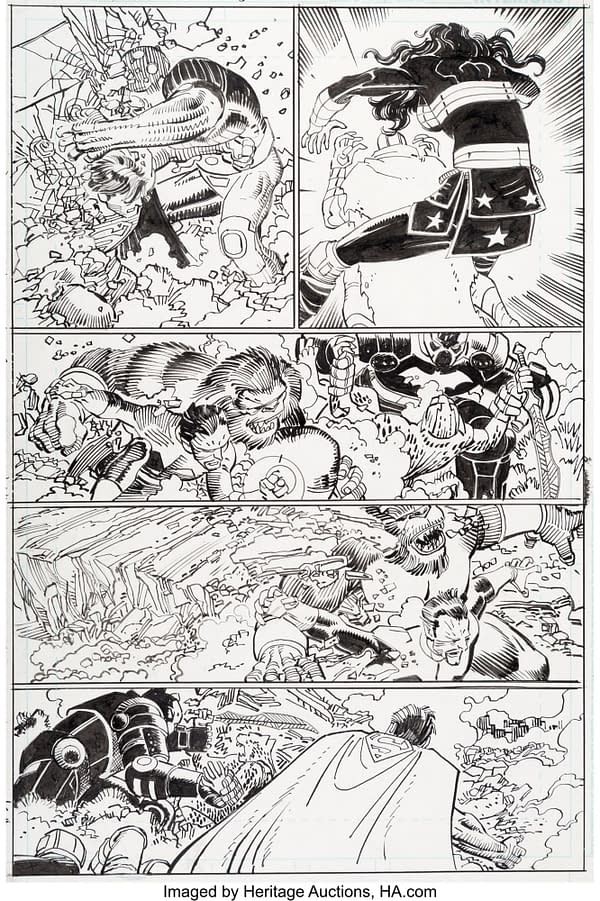 John Romita & Brian Bendis Action Comics #1019 Full Original Artwork