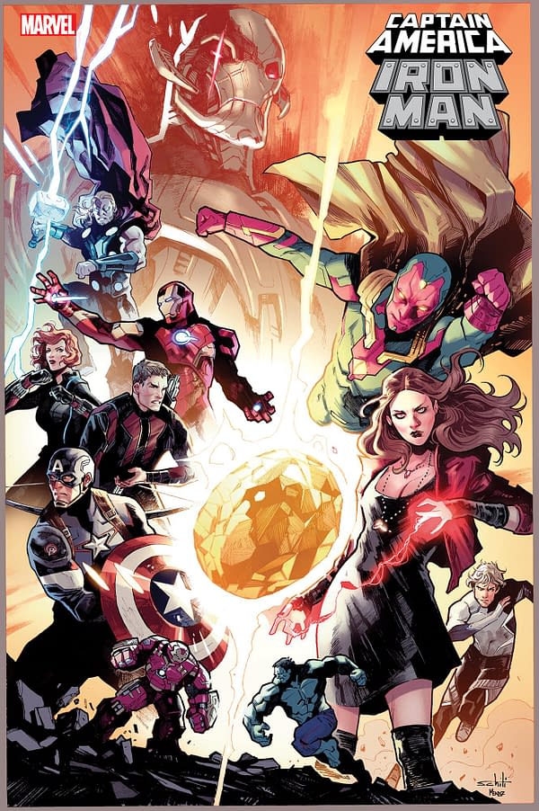 Cover image for CAPTAIN AMERICA/IRON MAN 5 SCHITI INFINITY SAGA PHASE 2 VARIANT