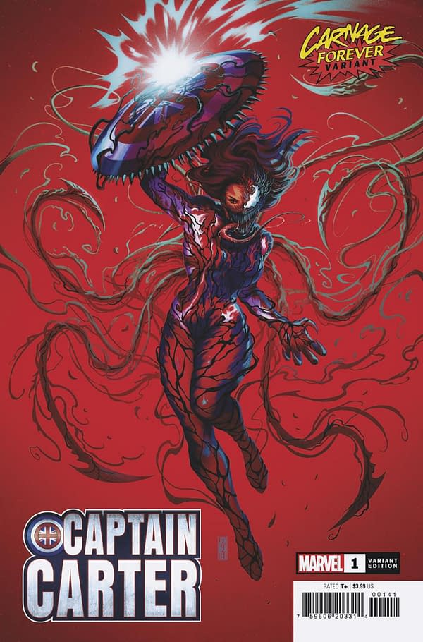 Cover image for CAPTAIN CARTER 1 BARTEL CARNAGE FOREVER VARIANT