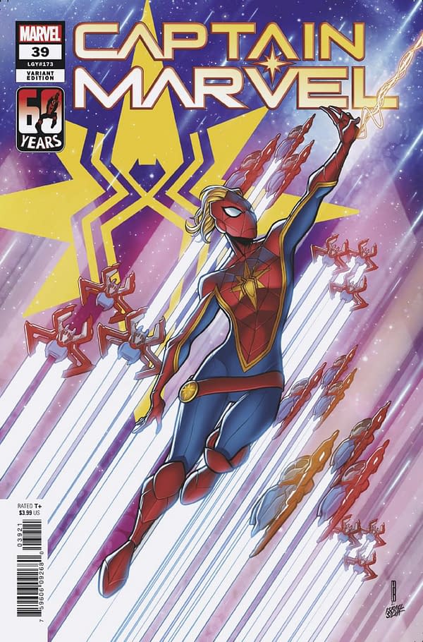 Cover image for CAPTAIN MARVEL 39 BALDEON SPIDER-MAN VARIANT