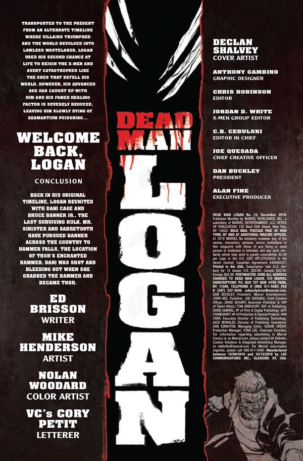 Dead Man Logan #12 [Preview]
