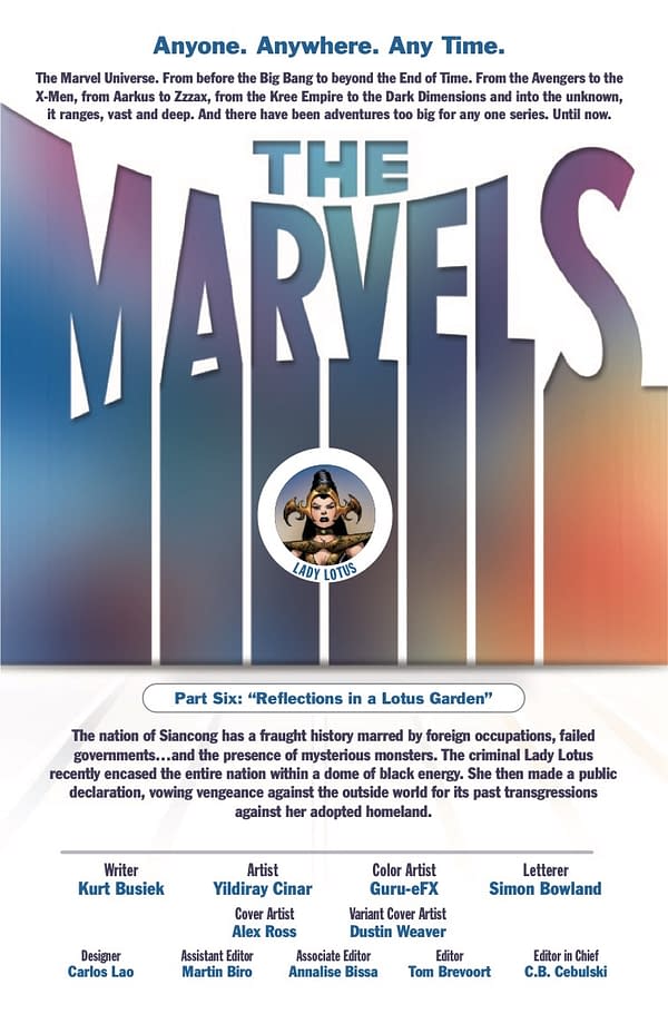 Preview page from The Marvels #6