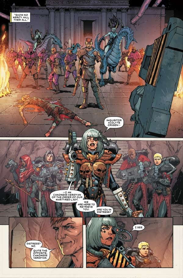 Preview page from Warhammer 40,000: sisters of Battle #4