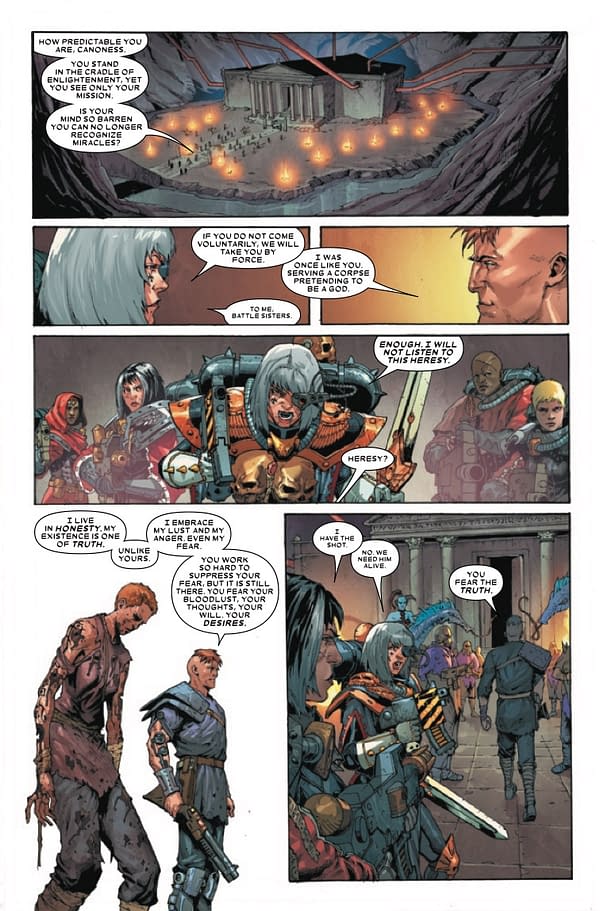 Preview page from Warhammer 40,000: sisters of Battle #4