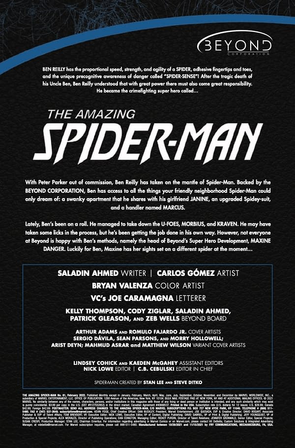 Interior preview page from Amazing Spider-Man #81