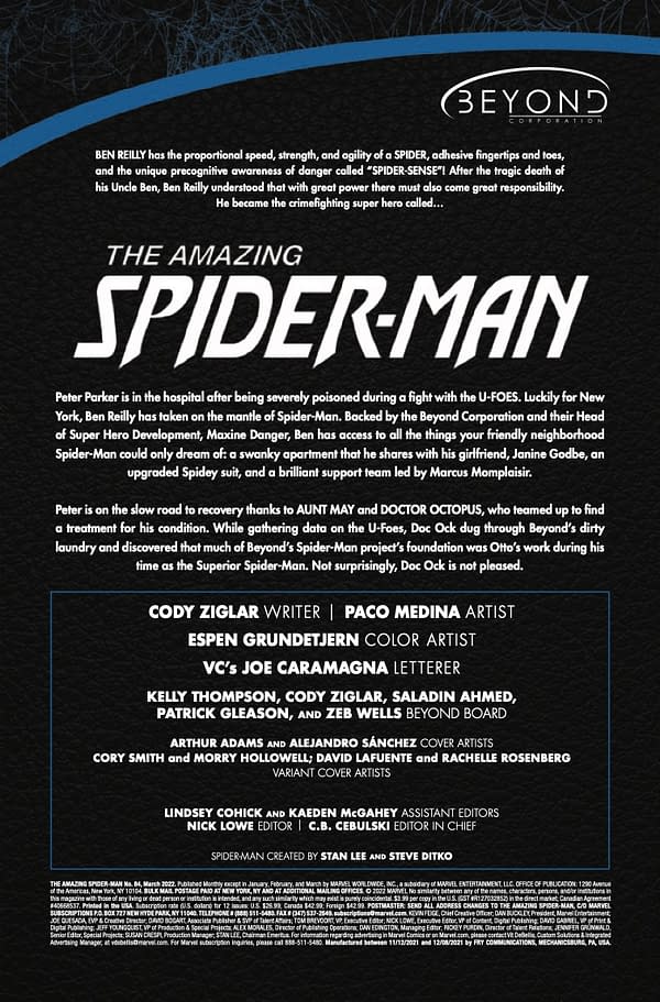 Interior preview page from Amazing Spider-Man #84