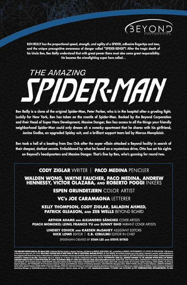 Interior preview page from Amazing Spider-Man #85