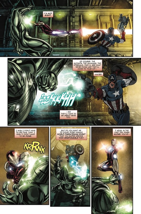 Interior preview page from Captain America/Iron Man #3