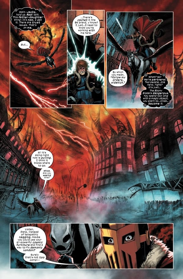 Interior preview page from Death of Doctor Strange: X-Men/Black Knight #1