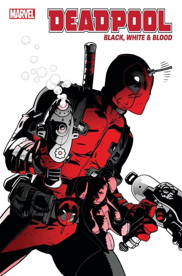 Cover image for AUG211128 DEADPOOL BLACK WHITE BLOOD #3 (OF 4), by (W) Jay Baruchel, More (A) Paco Medina, More (CA) Kev Walker, in stores Wednesday, October 6, 2021 from MARVEL COMICS