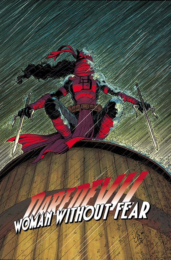 Cover image for DAREDEVIL: WOMAN WITHOUT FEAR 1 ROMITA JR. VARIANT [1:25]
