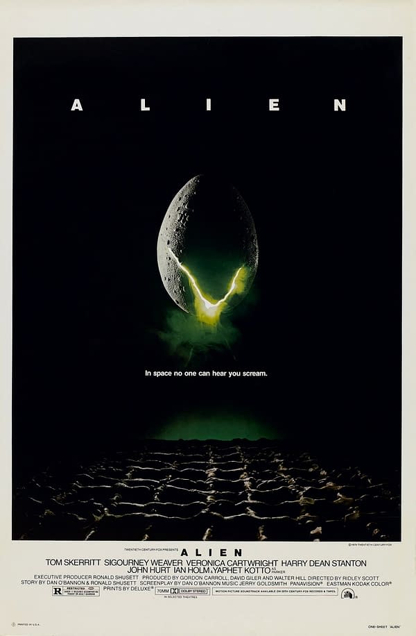 The official poster for Alien. Credit: 20th Century Fox.