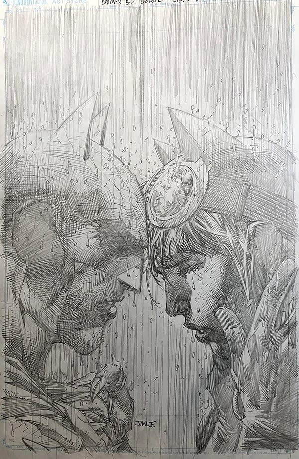 Greg Capullo's Page for Batman #50, as Jim Lee's Pencils Get a 1:100 Cover