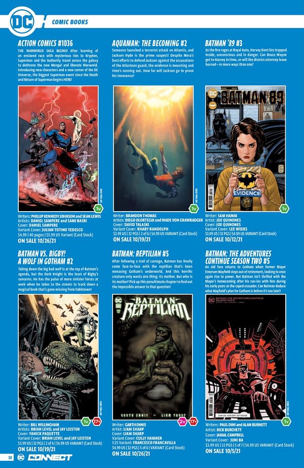 DC Comics October 2021 Solicits And Solicitations