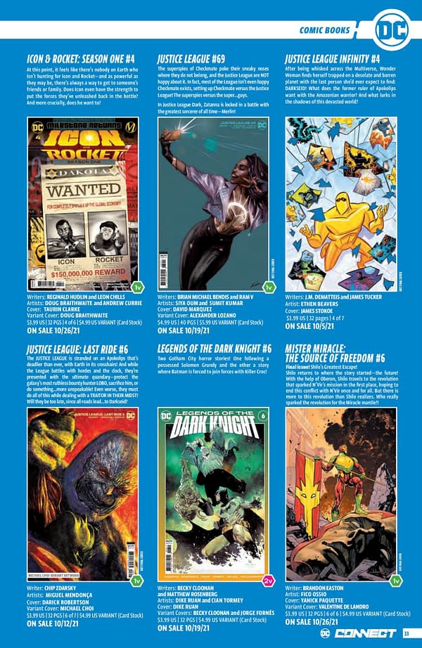 DC Comics October 2021 Solicits And Solicitations