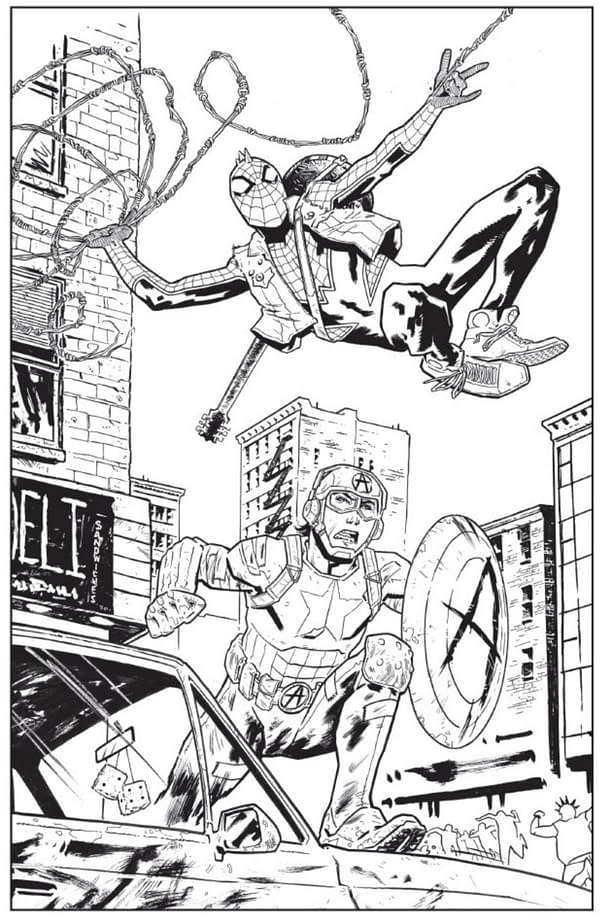 Preview Of Justin Mason's Artwork for Spider-Punk #1 In April