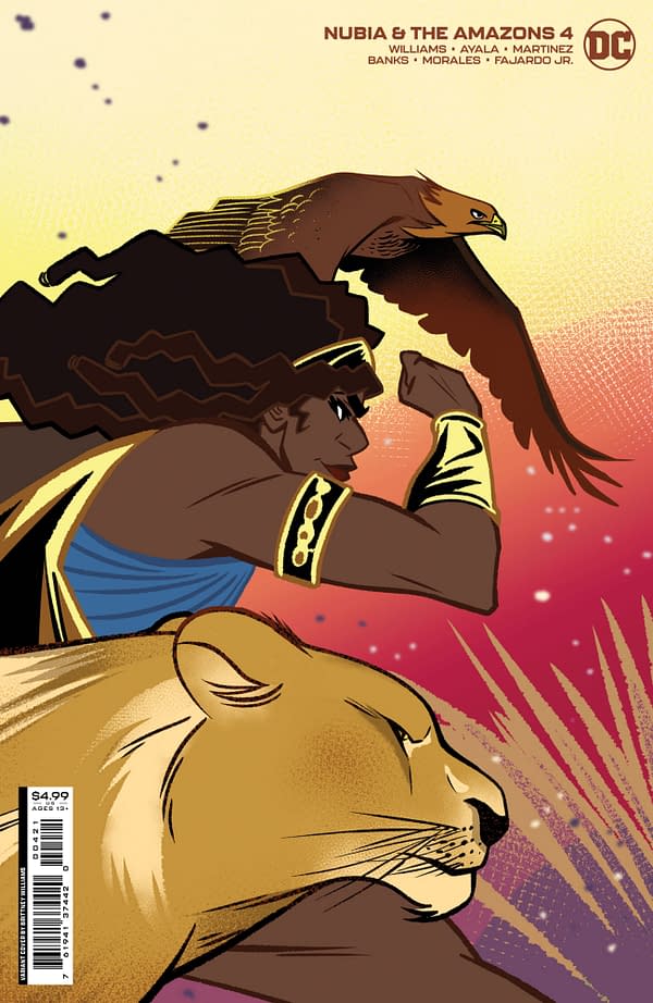 Cover image for NUBIA AND THE AMAZONS #4 (OF 6) CVR B BRITTNEY WILLIAMS CARD STOCK VAR