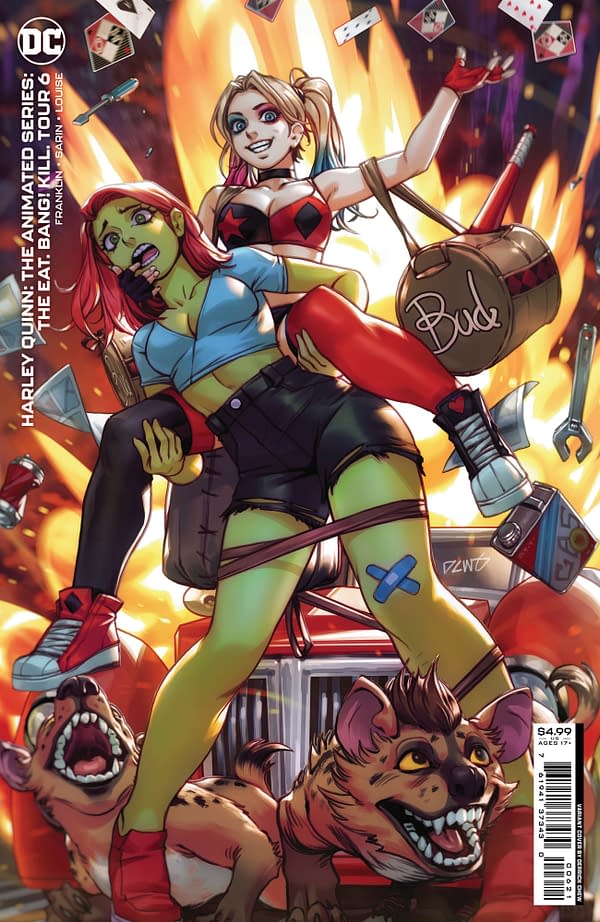 Cover image for HARLEY QUINN THE ANIMATED SERIES THE EAT BANG KILL TOUR #6 (OF 6) CVR B DERRICK CHEW CARD STOCK VAR (MR)