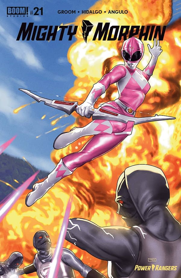 Cover image for MIGHTY MORPHIN #21 CVR F FOC REVEAL VAR CLARKE