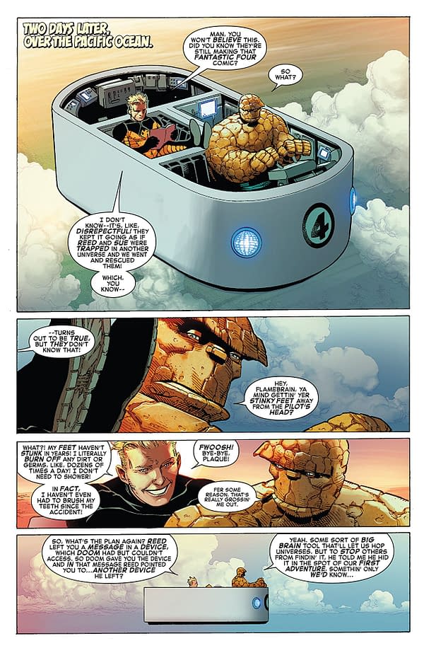 Marvel Two-in-One #2 art by Jim Cheung, John Dell, Walden Wong, and Frank Martin
