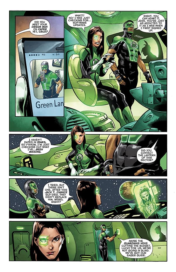 Green Lanterns #41 art by Barnaby Bagenda, Tom Derenick, Mick Gray, and Ulises Arreola