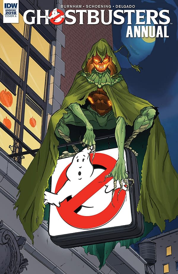 Ghostbusters Annual 2018 cover by Tim Lattie and Luis Antonio Delgado