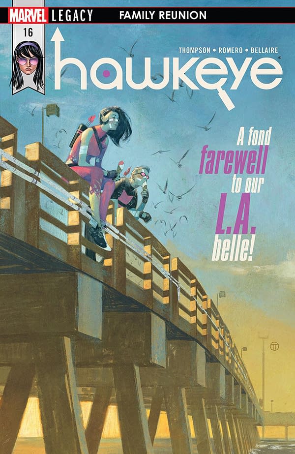 Hawkeye #16 cover by Julian Totino Tedesco