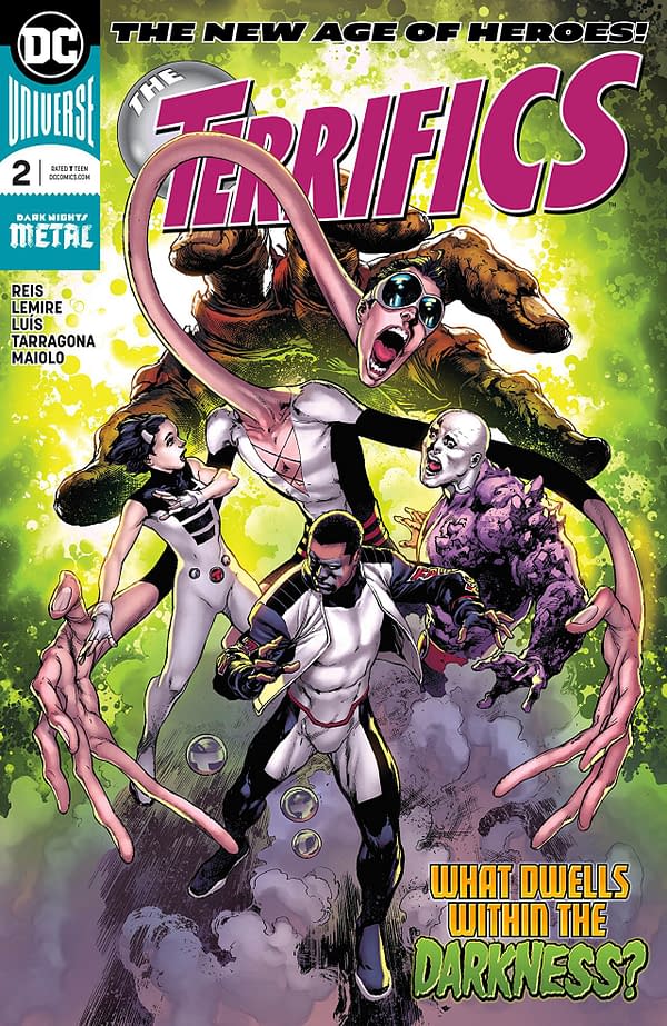 Terrifics #2 cover by Ivan Reis and Marcelo Maiolo