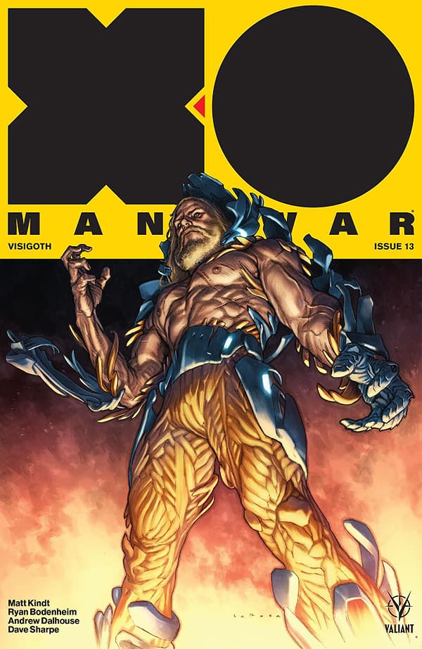 X-O Manowar #13 cover by Lewis Larosa