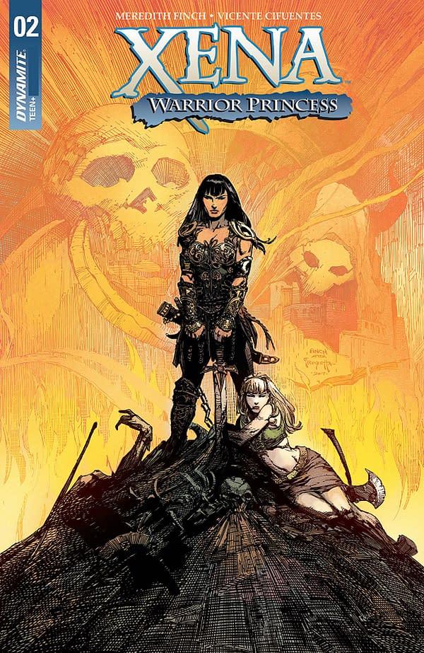 Xena: Warrior Princess #2 cover by David Finch and Triona Farrell