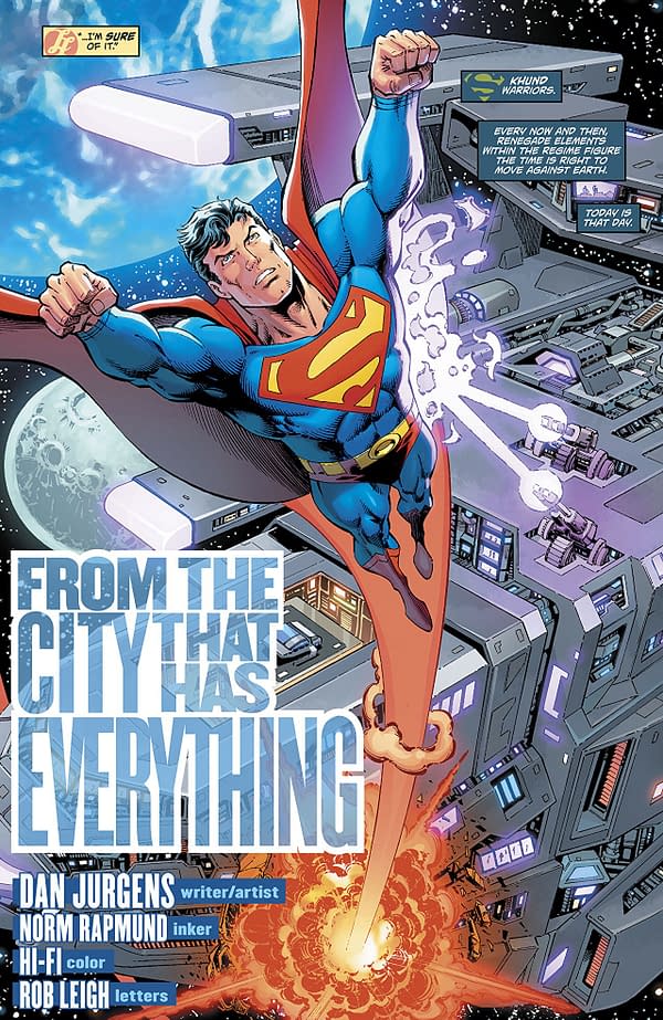 Action Comics #1000 art by Dan Jurgens, Norm Rapmund, and Hi-Fi