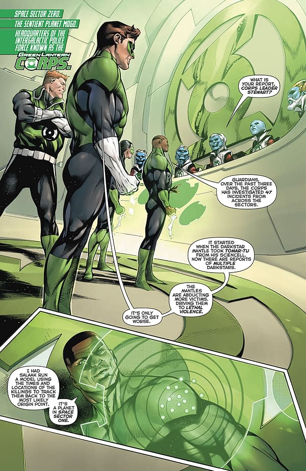 Hal Jordan and the Green Lantern Corps #43 art by Rafa Sandoval, Jordi Tarragona, and Tomeu Morey