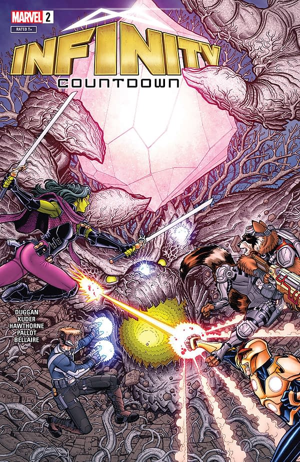 Infinity Countdown #2 cover by Nick Bradshaw and Morry Hollowell