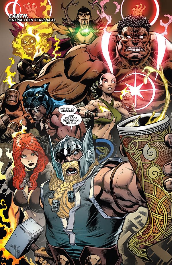 Avengers #1 art by Ed McGuinness, Mark Morales, and David Curiel
