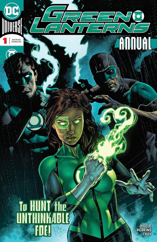 Green Lanterns Annual #1 cover by Mike Perkins and Andy Troy