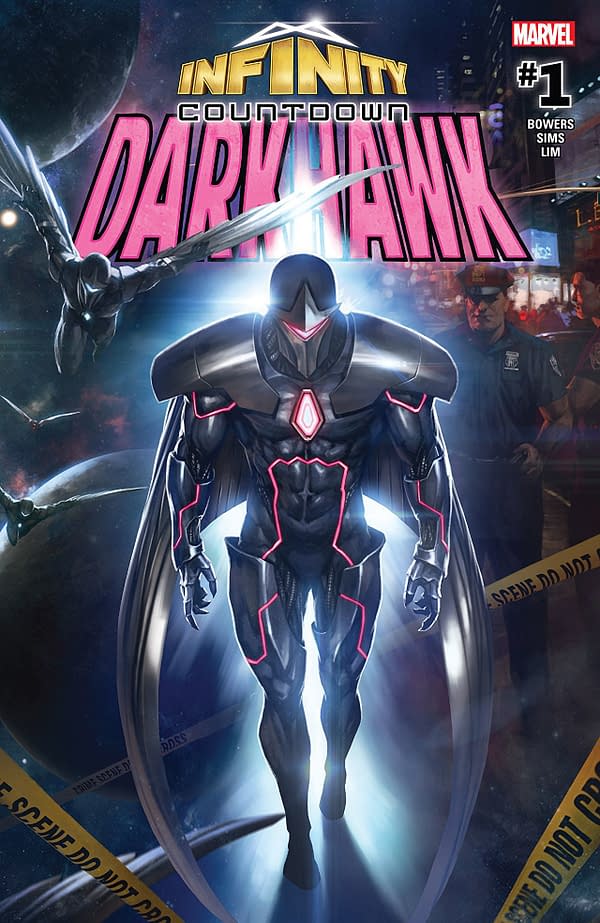 Infinity Countdown: Darkhawk #1 cover by Skan