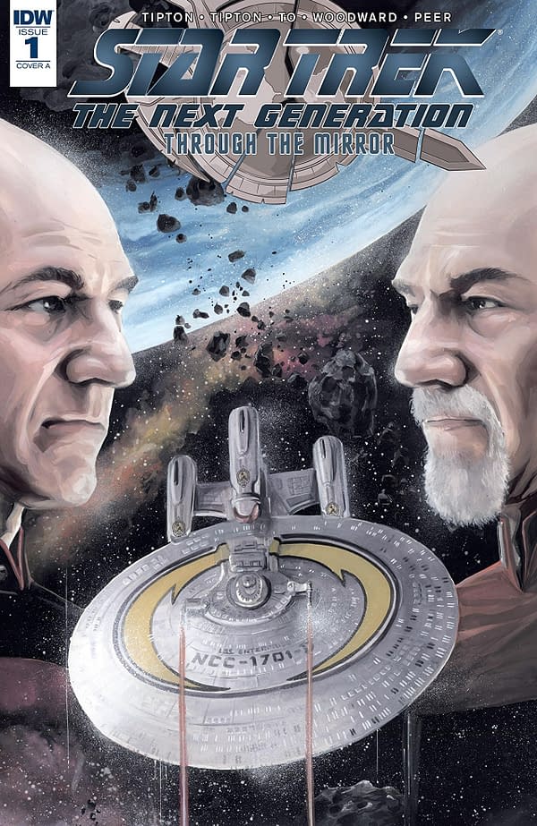 Star Trek the Next Generation: Through the Mirror cover by J.K Woodward