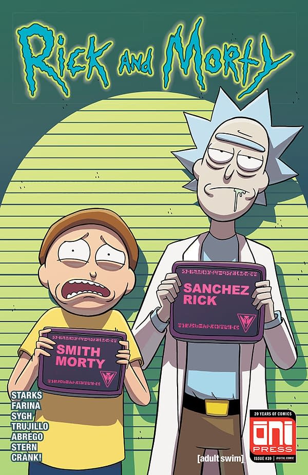 Rick and Morty #39 cover by Marc Ellerby and Sarah Stern